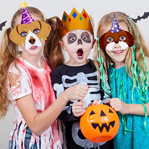 Zhanmai 12 Pack Dog Party Masks - Funny Felt Animal Masks for Kids & Adults, Puppy Themed Decorations