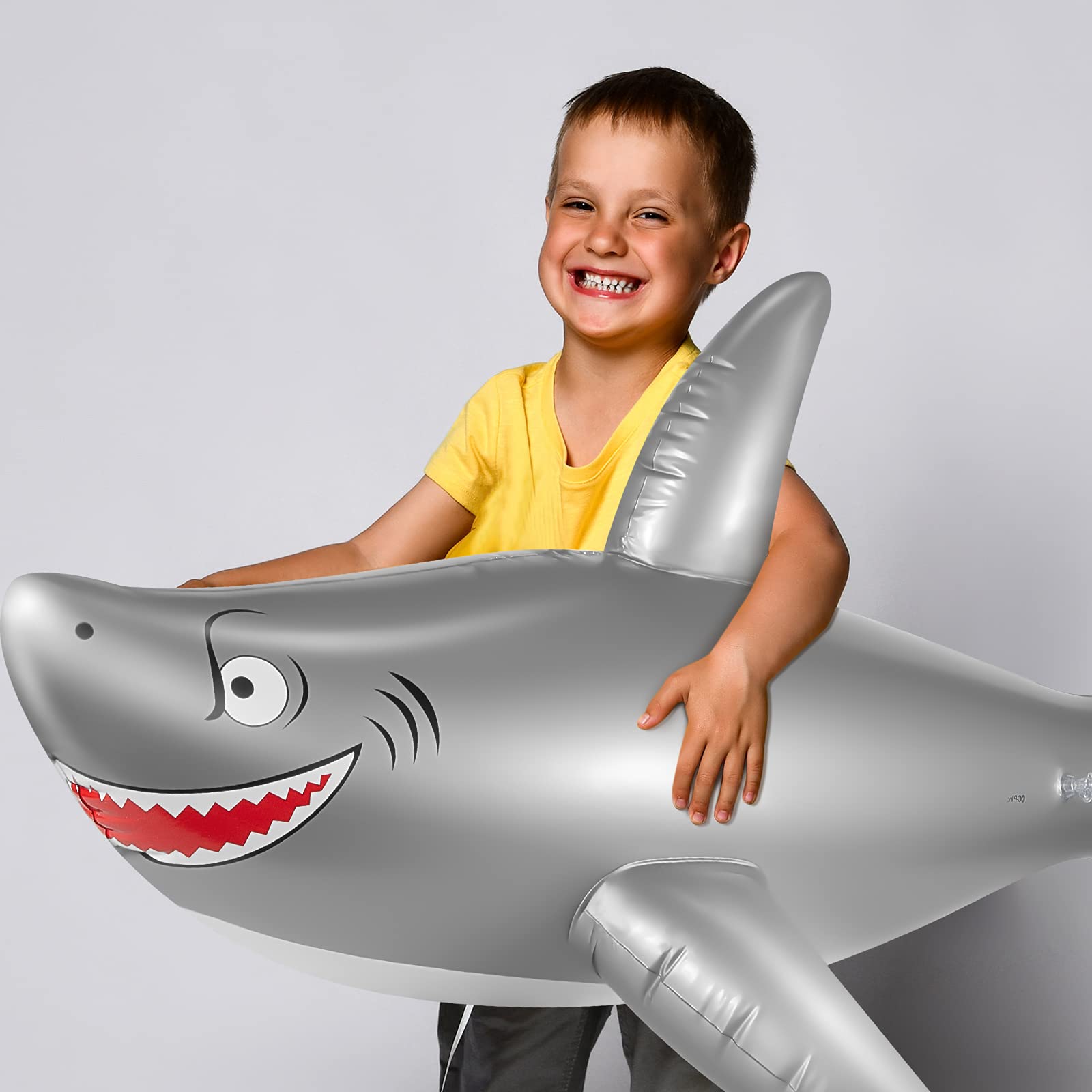 Zhanmai 2 Pack 40 Inch Inflatable Shark Pool Float Toys for Kids Party Decorations
