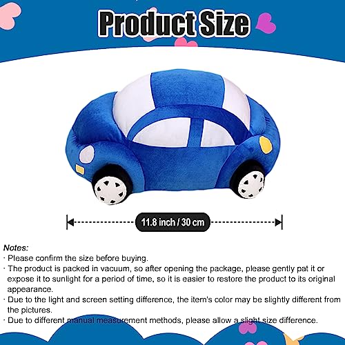 zhidiloveyou 11.8" Blue Car Plush Stuffed Toy - Soft PP Cotton Pillow for Kids and Car Lovers