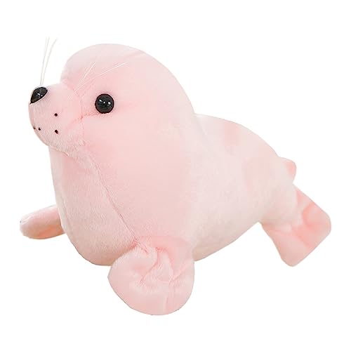 zhidiloveyou Pink Seal Plush Stuffed Animal – 11.8 Inch Cute Kawaii Doll for Kids