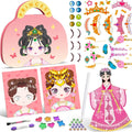 ZHOC Princess Paper Makeup Craft Kit for Girls Ages 3+ – Diamond Painting & Dress Up Set