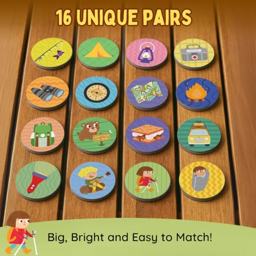 Zicster Memory Matching Game for Kids Ages 4-8 – Fun Preschool Board Game with Portable Cards