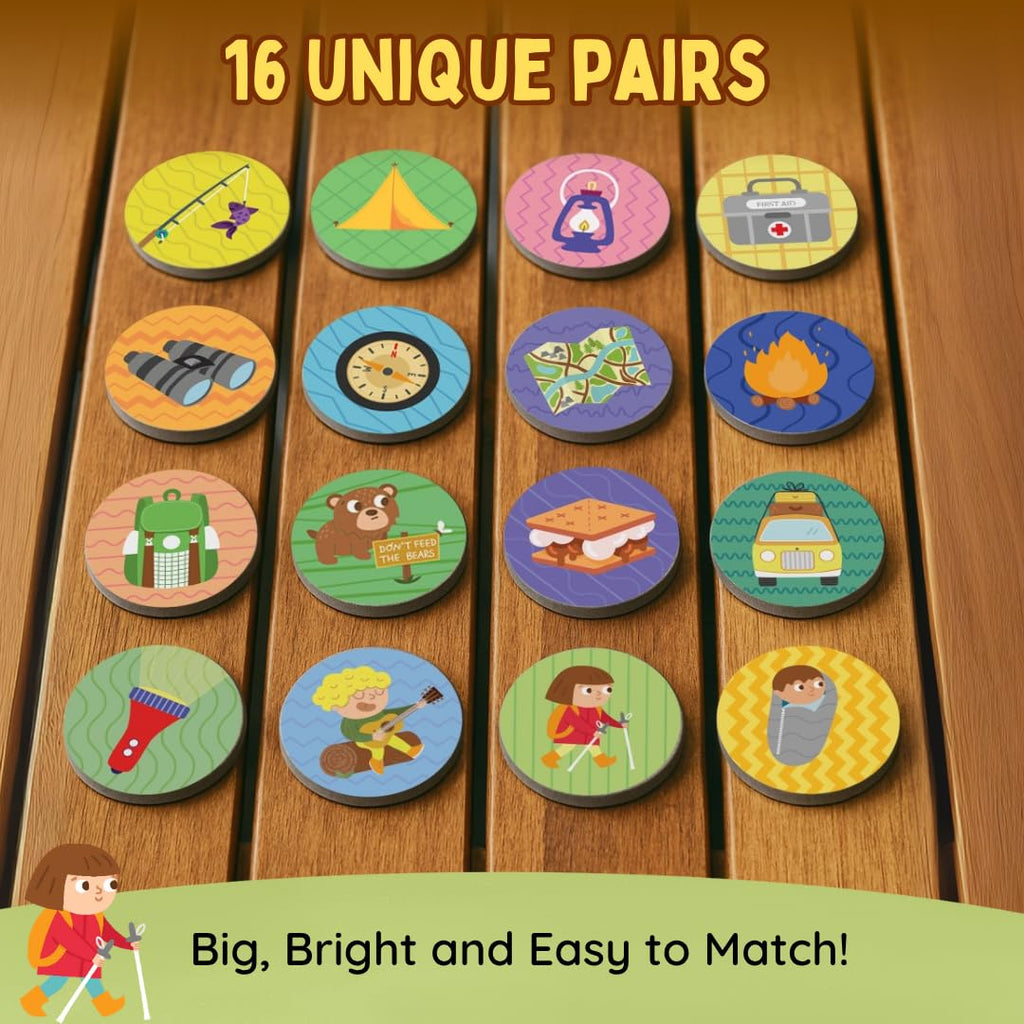 Zicster Memory Matching Game for Kids Ages 4-8 – Fun Preschool Board Game with Portable Cards