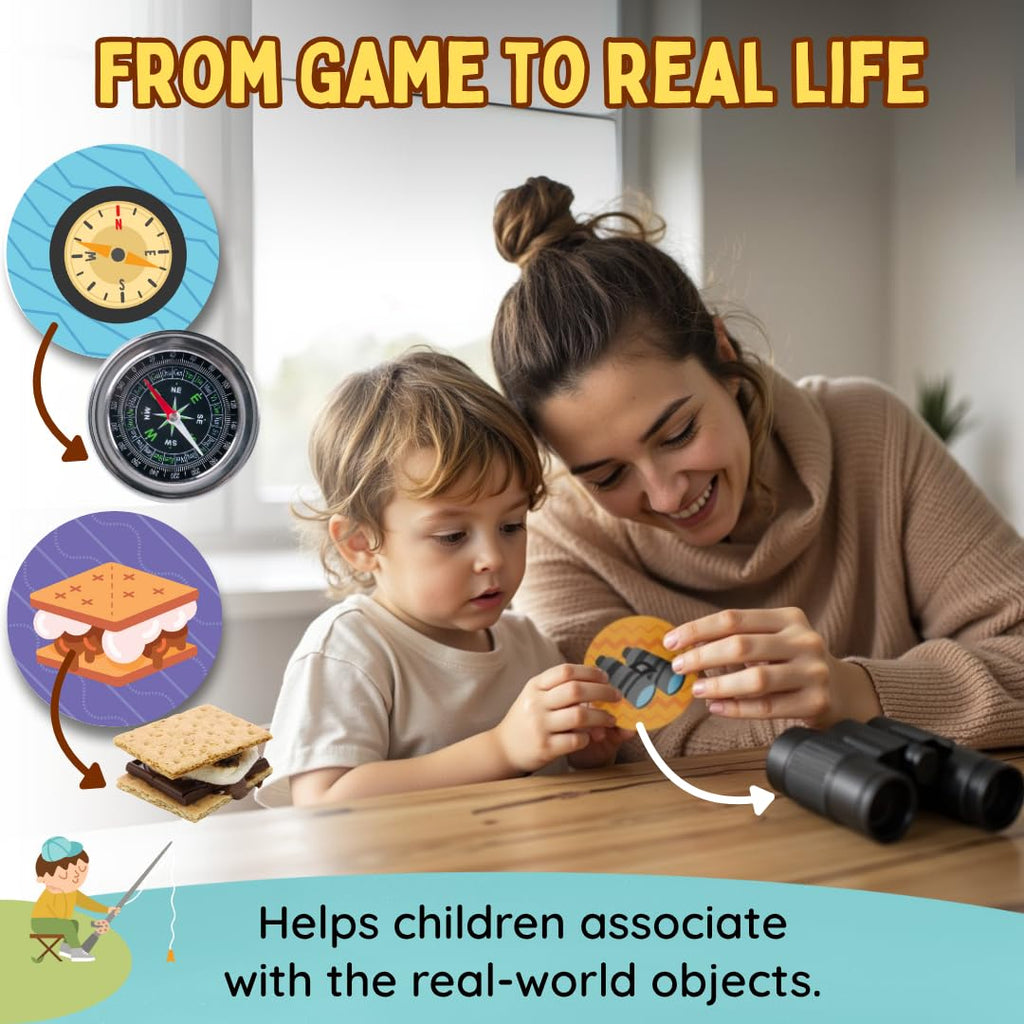 Zicster Memory Matching Game for Kids Ages 4-8 – Fun Preschool Board Game with Portable Cards