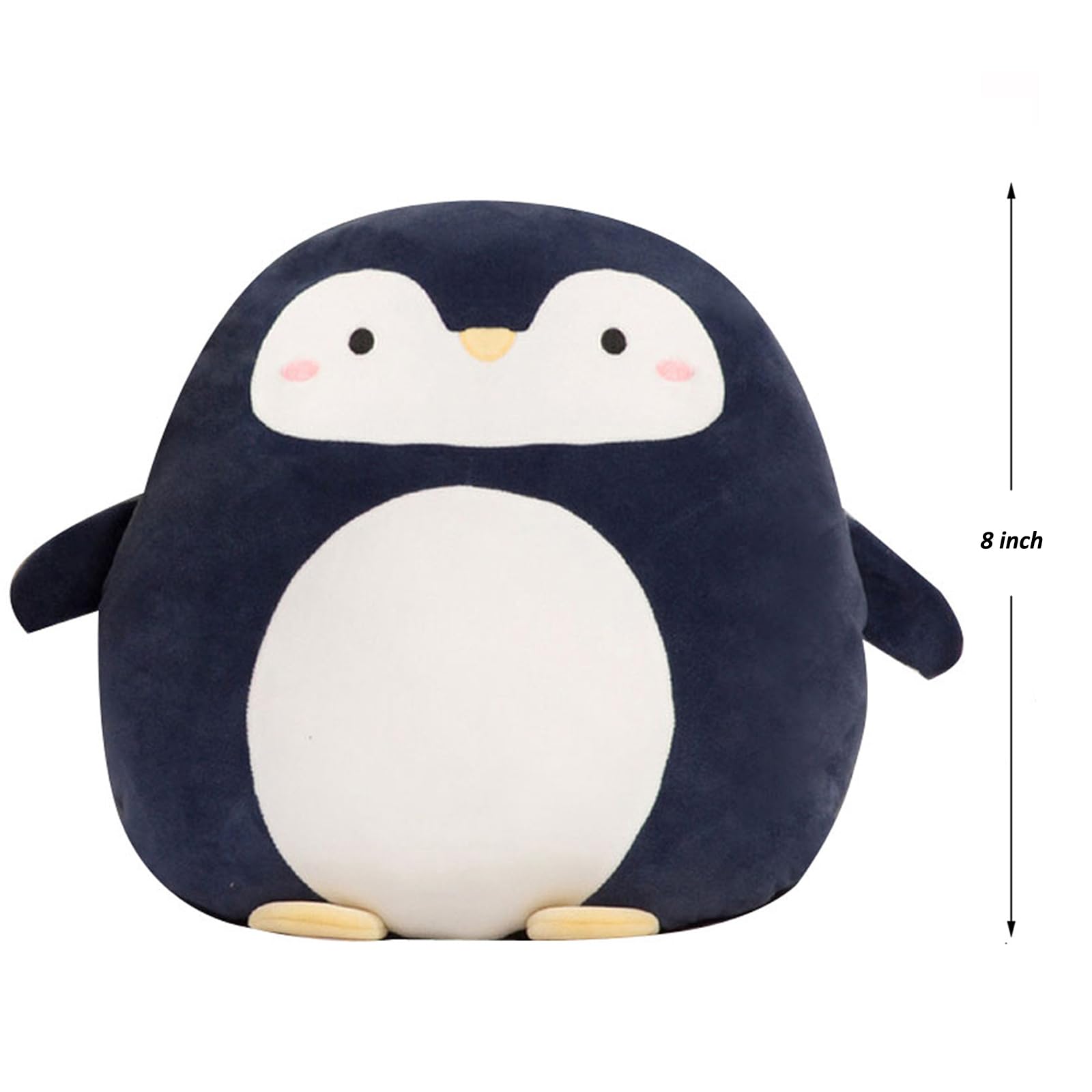 Zielind 8-Inch Penguin Plush Pillow – Soft Short Plush Stuffed Animal Toy for Kids