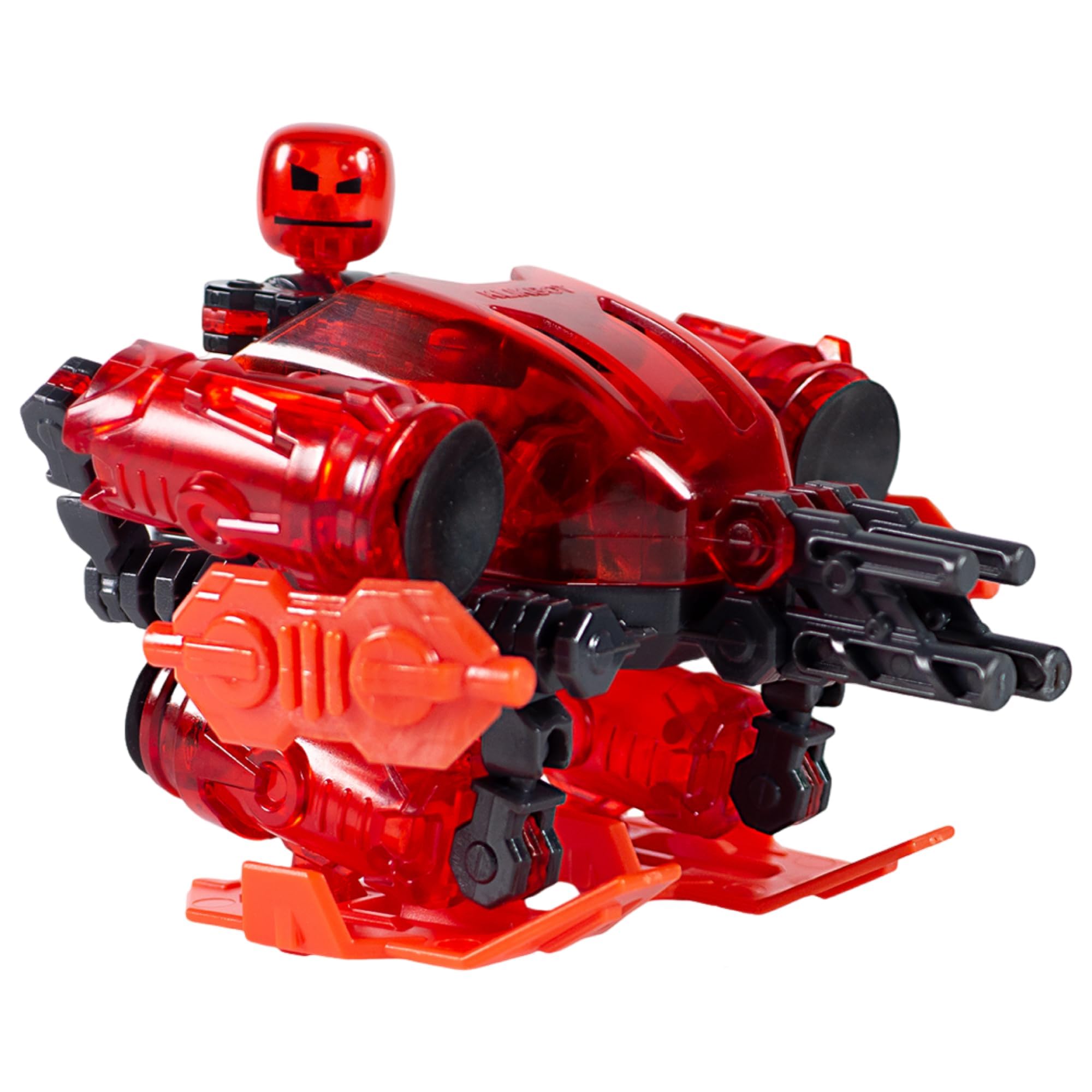 Zing Klikbot Megabot Stampede Red – 3 Transformable Action Figures with Stop Motion App, Ages 8+