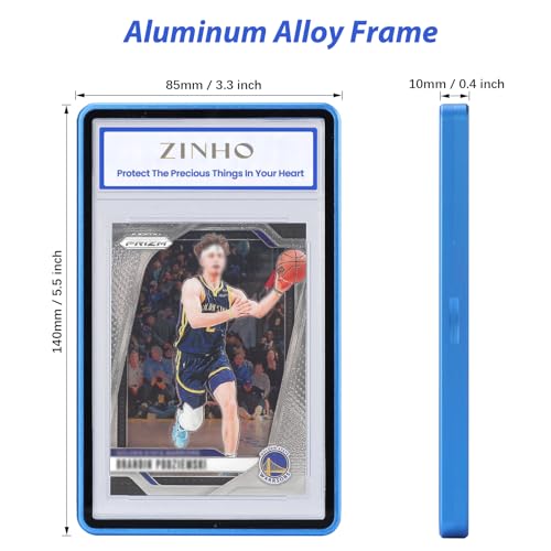 ZINHO Blue Aluminum Alloy Magnetic Graded Card Case – 35PT PSA/CGC/CSG/AGS with UV Protection