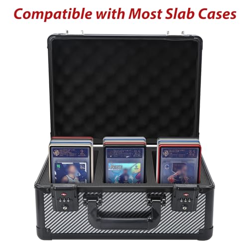 ZINHO Graded Card Case - Red Aluminum Alloy Slab Protector with Magnetic Closure for 35PT PSA/CGC/CSG Cards