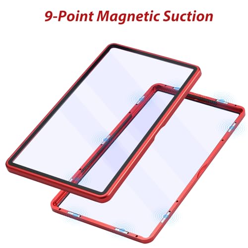 ZINHO Graded Card Case - Red Aluminum Alloy Slab Protector with Magnetic Closure for 35PT PSA/CGC/CSG Cards