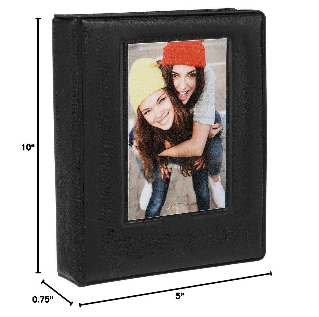 Zink 64-Pocket 2x3 Photo Album with Clear Window Cover for ZINK Zero Ink and Instant Camera Prints, Black