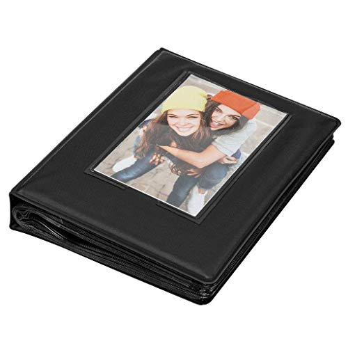 Zink 64-Pocket 2x3 Photo Album with Clear Window Cover for ZINK Zero Ink and Instant Camera Prints, Black