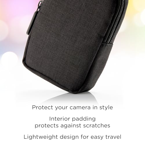 Zink Soft Camera Case for Instant Print Cameras – Black, with Photo Paper Pocket and Crossbody Strap