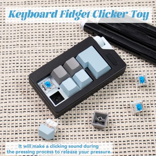 Zioyihan Keyboard Fidget Clicker Toy for Adults – Stress Relief with Blue Switch
