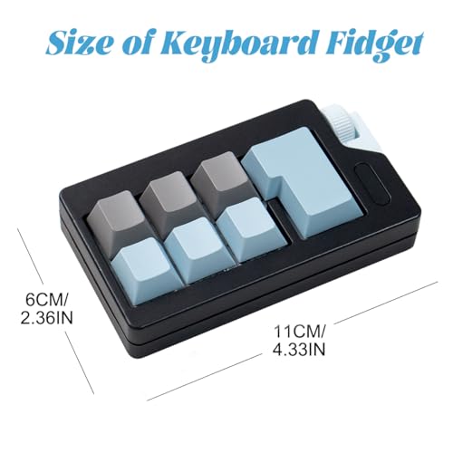 Zioyihan Keyboard Fidget Clicker Toy for Adults – Stress Relief with Blue Switch