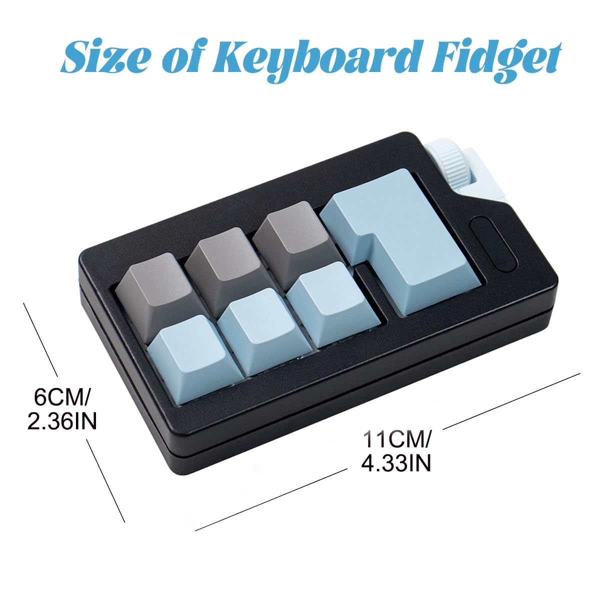 Zioyihan Keyboard Fidget Clicker Toy for Adults – Stress Relief with Blue Switch