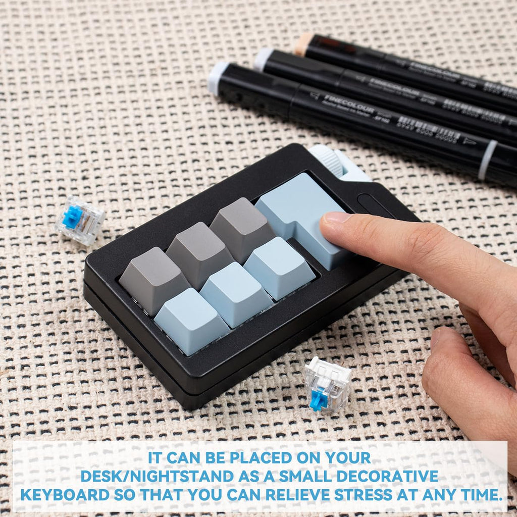 Zioyihan Keyboard Fidget Clicker Toy for Adults – Stress Relief with Blue Switch