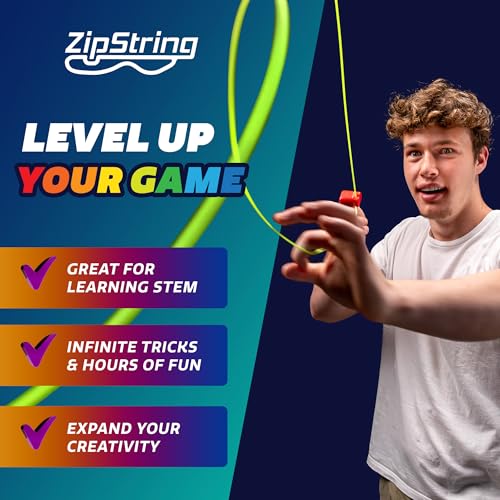 ZipString Chameleon Strings (Pack of 3) – Glow-in-the-Dark Replacement Strings for Rope Launcher Toy – Color-Changing Fidget Toy Featured on Shark Tank
