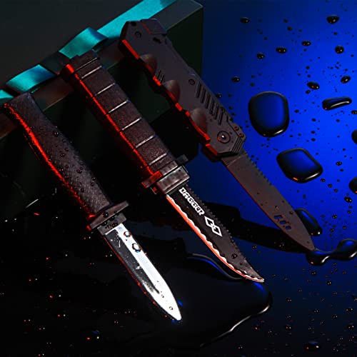 ZJoey 12-Pack Retractable Fake Knives - Plastic Prank Props for Halloween, April Fool's & Cosplay (Style E)