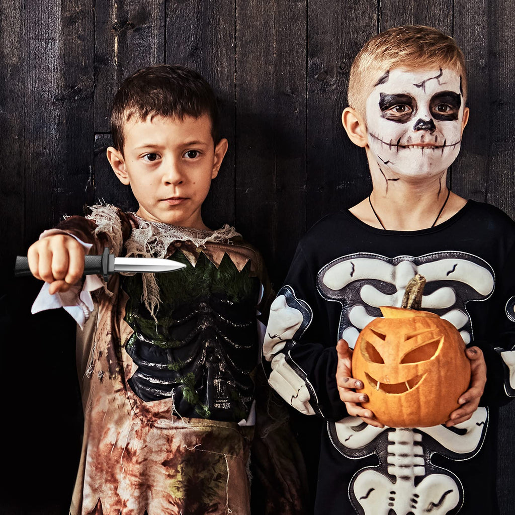 ZJoey 9-Pack Retractable Fake Knives – Safe Plastic Prank Props for Halloween & April Fools