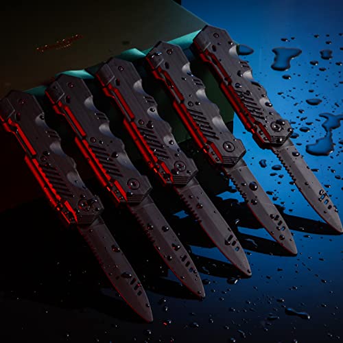 ZJoey 9 Pack Retractable Fake Knives – Trick Plastic Blades for Pranks, Halloween, April Fool's
