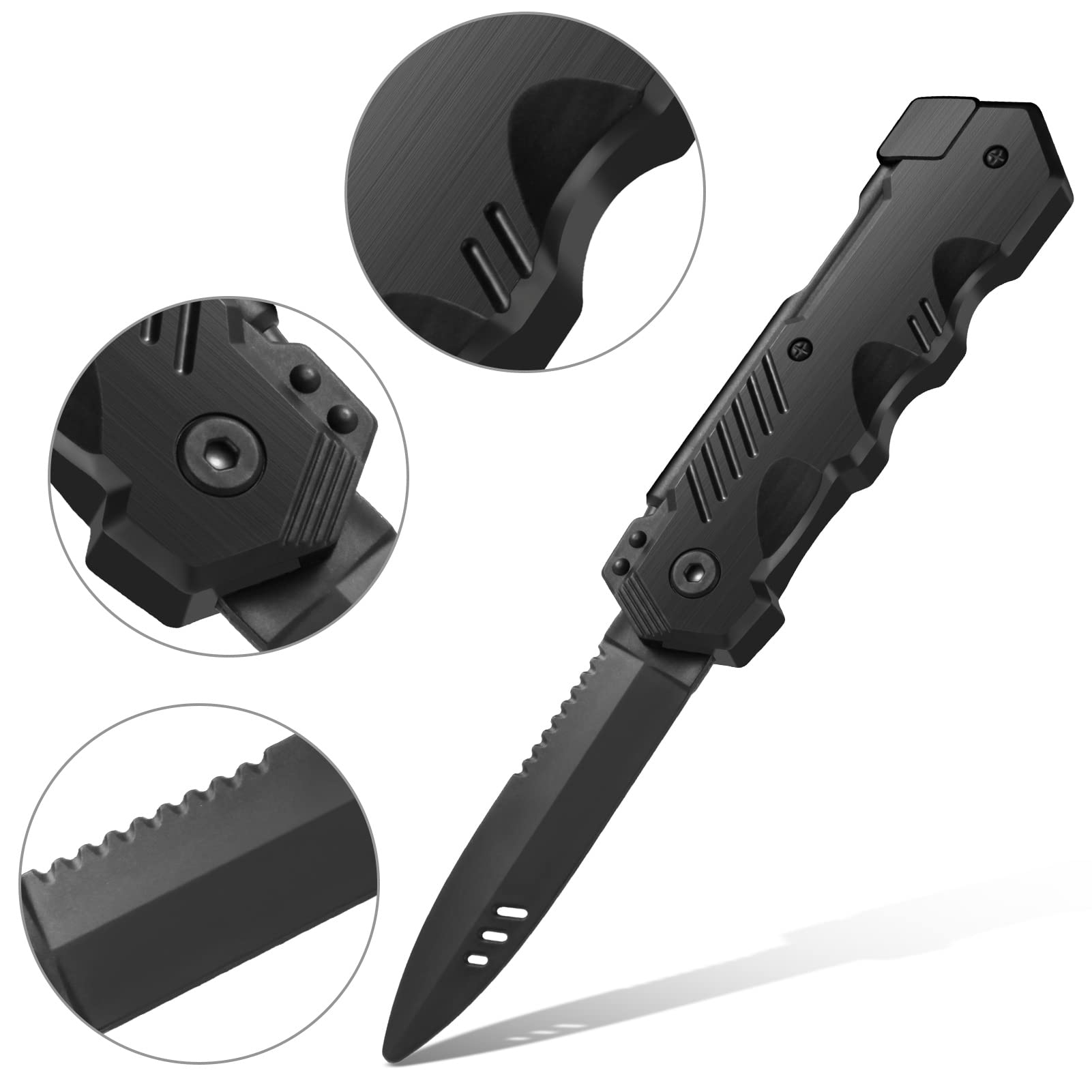 ZJoey 9 Pack Retractable Fake Knives – Trick Plastic Blades for Pranks, Halloween, April Fool's