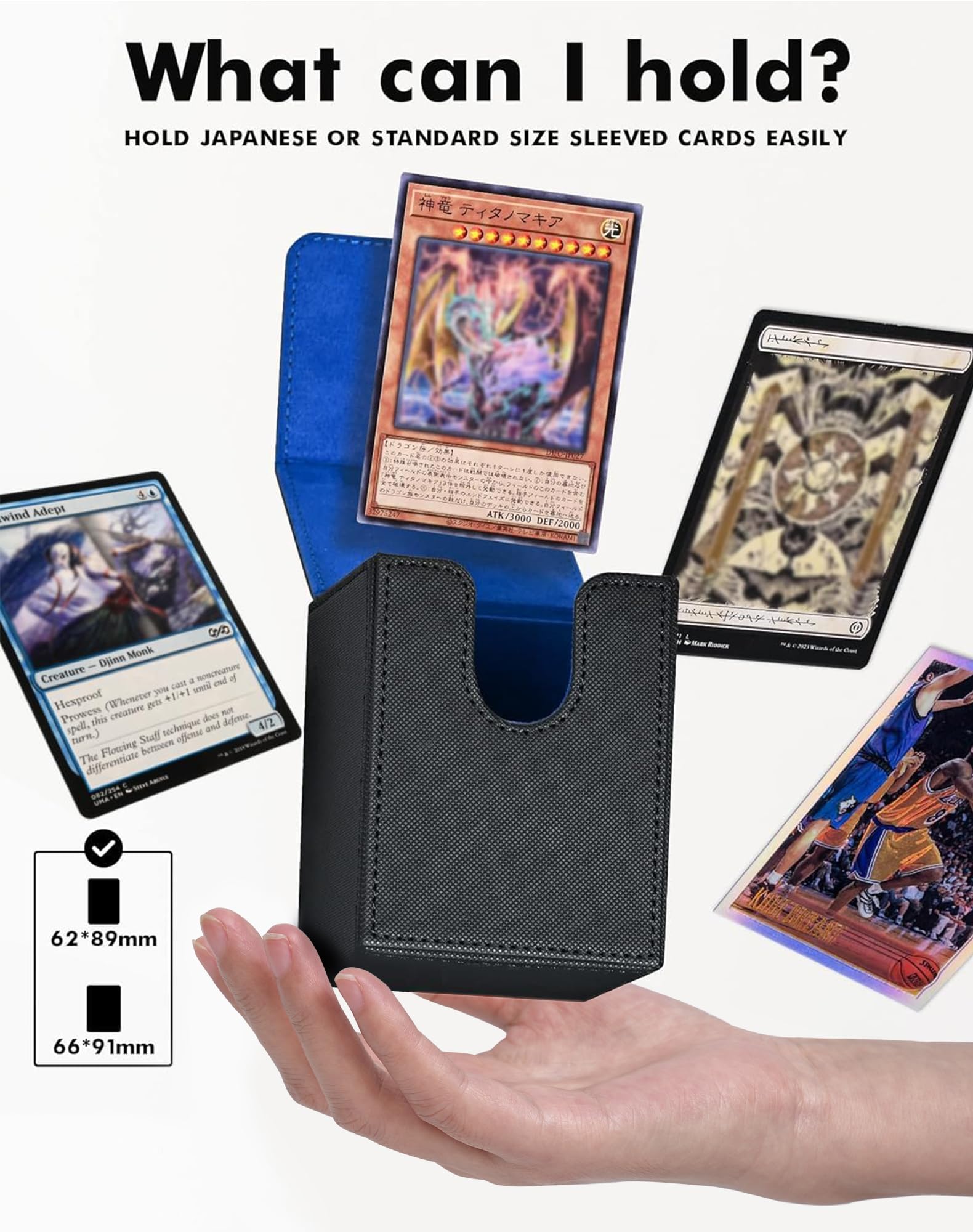 ZLCA Cthulhu Card Deck Box – Holds 100+ Sleeved Cards, Magnetic Closure, Includes Dividers