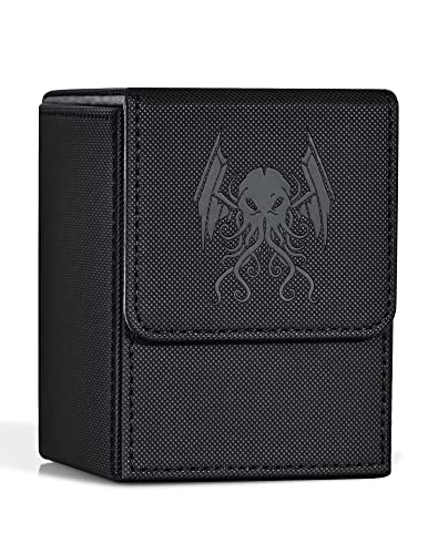 ZLCA Cthulhu Card Deck Box – Holds 100+ Sleeved Cards, Magnetic Closure, Includes Dividers