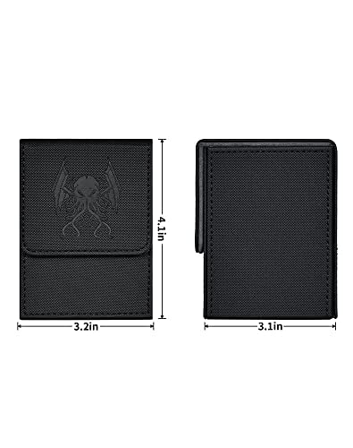 ZLCA Cthulhu Card Deck Box – Holds 100+ Sleeved Cards, Magnetic Closure, Includes Dividers