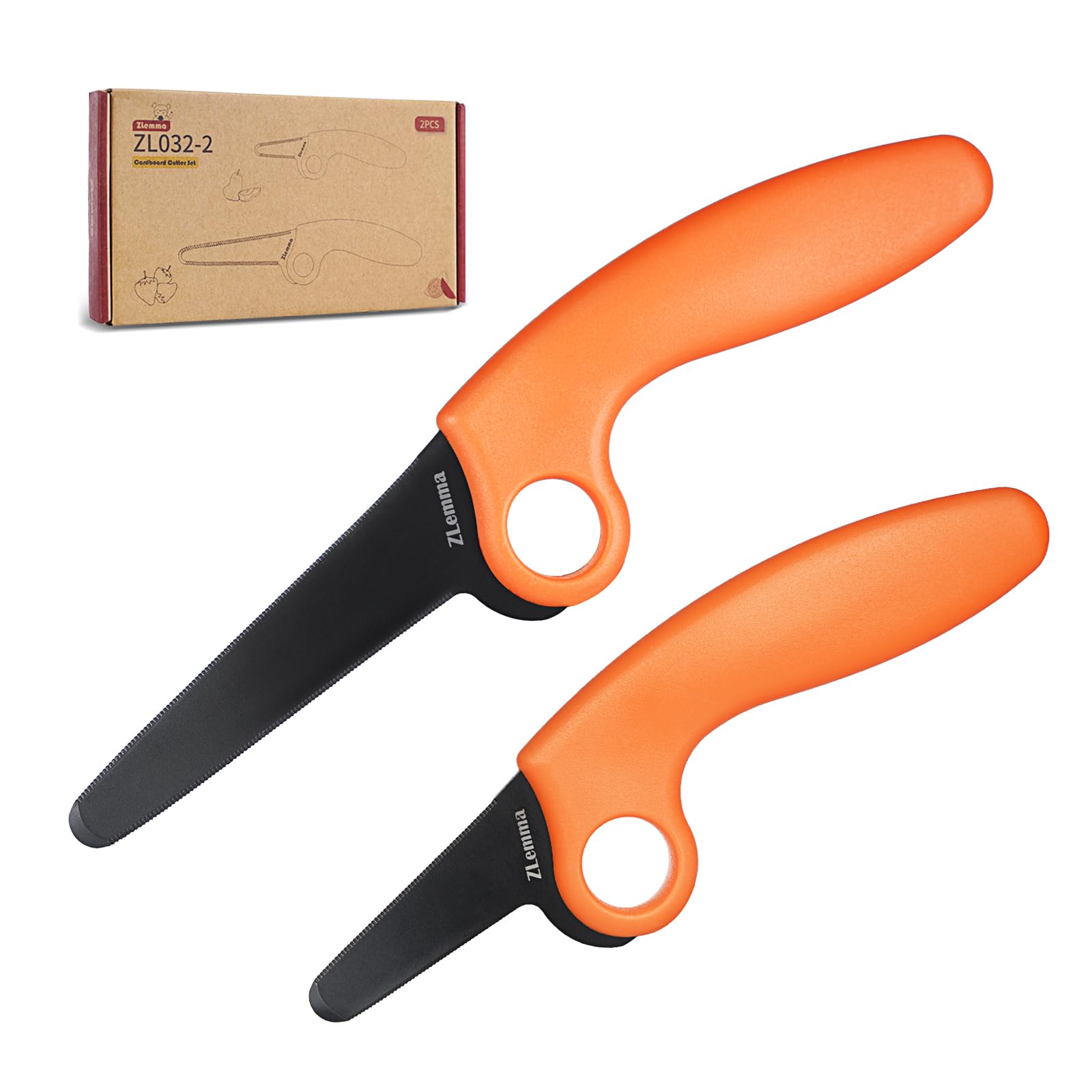 ZLemma Kids Cardboard Construction Tool Kit 2-Piece Set – Safe Cardboard Saw & Knife for STEM Play