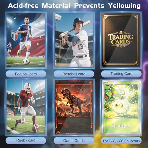ZLinwly 1000 Clear Penny Card Sleeves – Standard Size 66x91mm, Acid-Free Polypropylene Protectors for TCG, Sports Cards & Collectibles