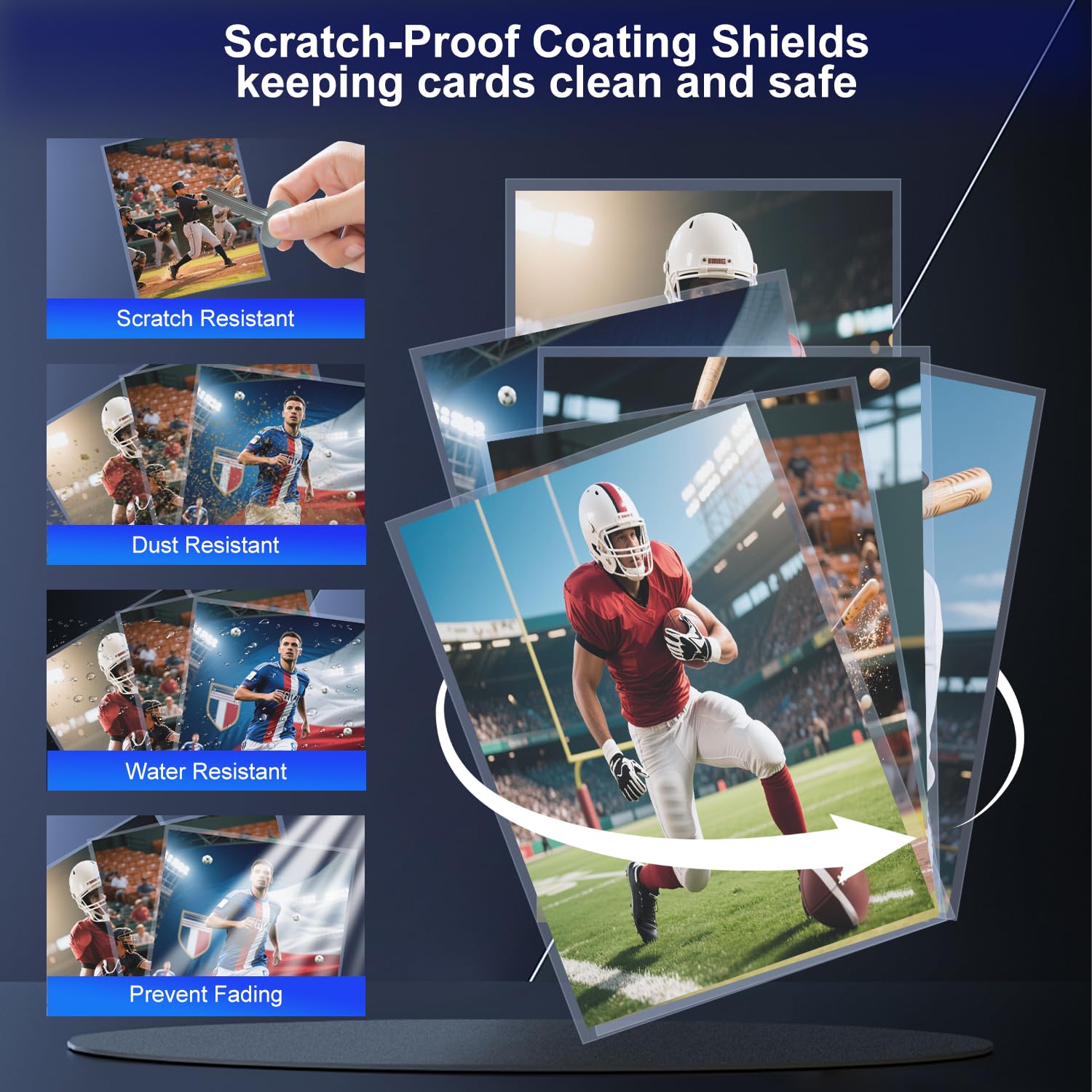 ZLinwly 1000 Clear Penny Card Sleeves – Standard Size 66x91mm, Acid-Free Polypropylene Protectors for TCG, Sports Cards & Collectibles