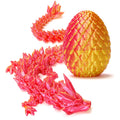 Zobetro 3D Printed Dragon Surprise Egg - Red Articulated Dragon Desk Toy for Easter, Christmas & Home Decor