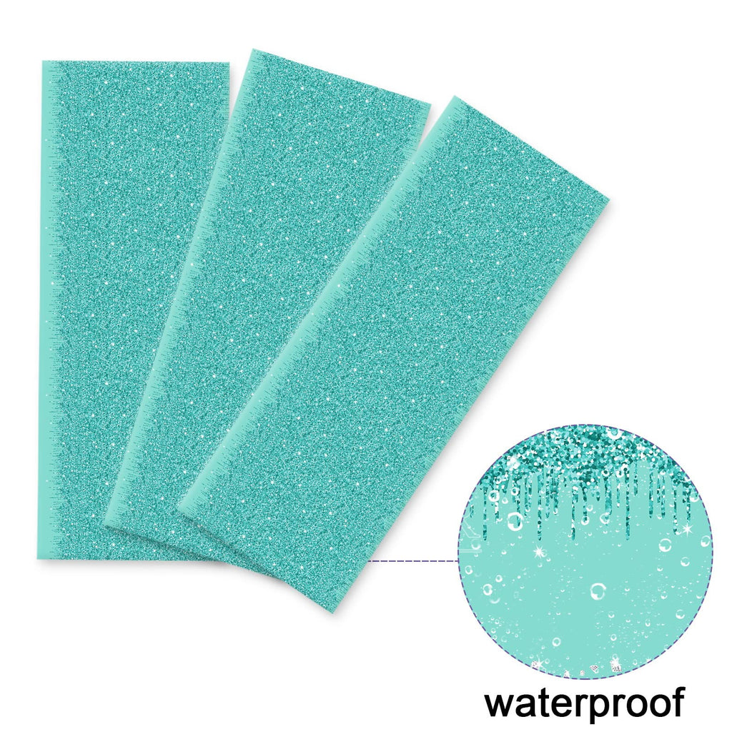 ZOIIWA 3-Pack Teal and Silver Plastic Tablecloths 54x108 Inch for Birthday Party Decor