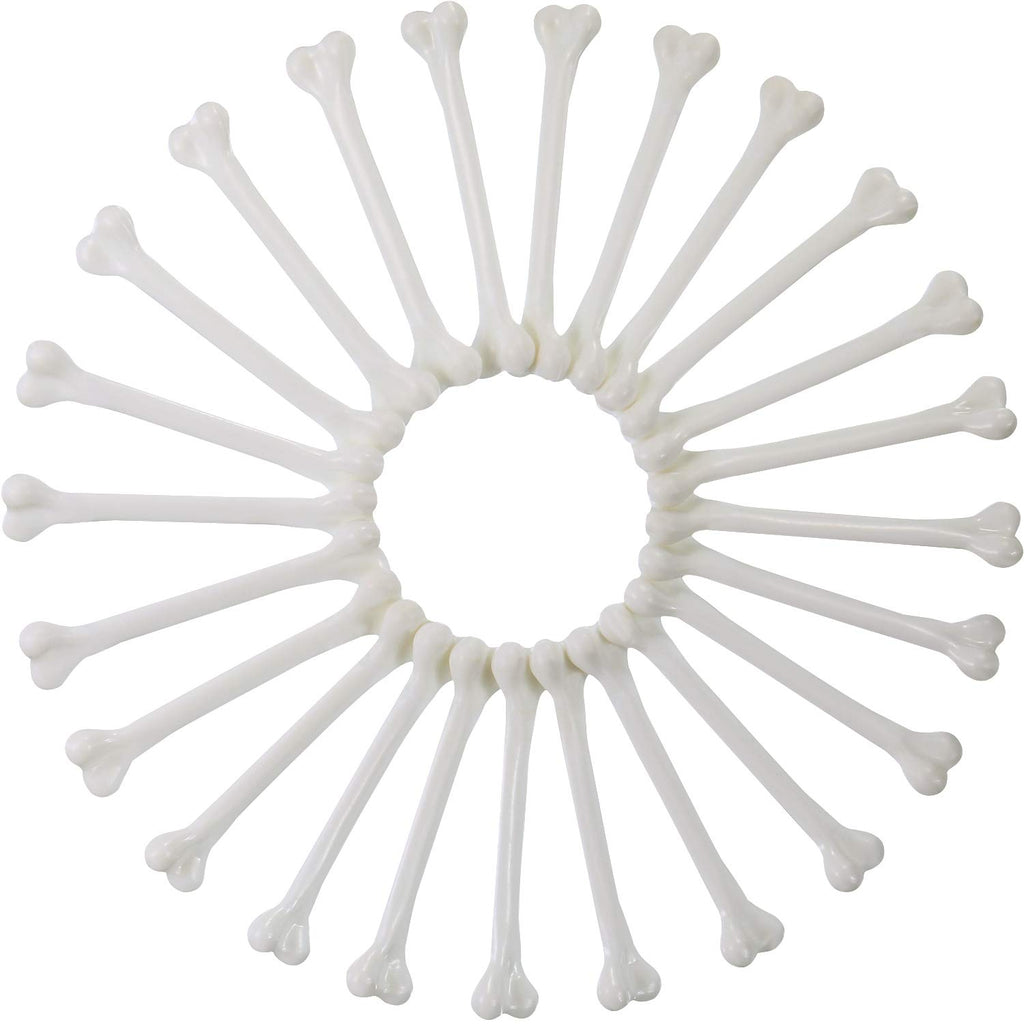 Zonon 24-Pack Mini Plastic Skeleton Bones for Halloween Costume DIY and Party Decor
