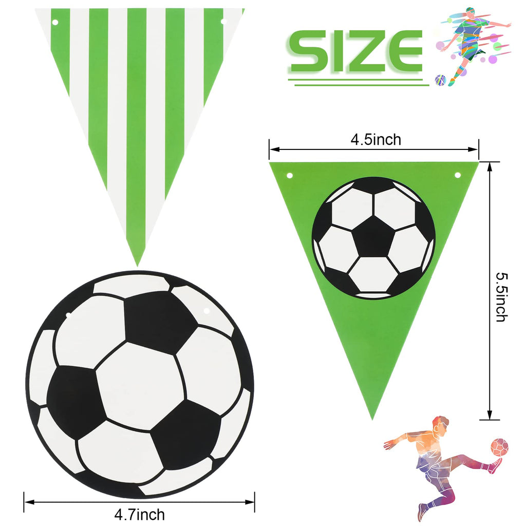 Zonon Soccer Party Banner Set - 4 Pieces Cardstock Decorations for Sports Birthday