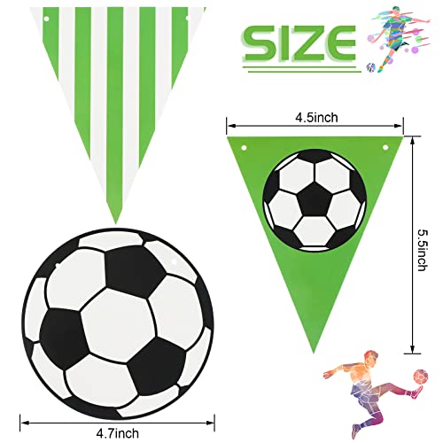 Zonon Soccer Party Banner Set - 4 Pieces Cardstock Decorations for Sports Birthday