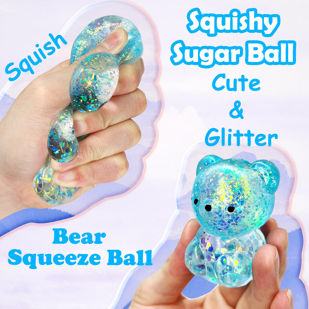 ZTATU Bear Squishy Stress Ball - 1 Pack, Soft TPR Fidget Toy for Stress Relief, Cute Gummy Bear Design for Kids and Adults