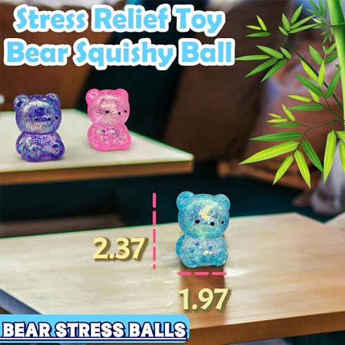 ZTATU Bear Squishy Stress Ball - 1 Pack, Soft TPR Fidget Toy for Stress Relief, Cute Gummy Bear Design for Kids and Adults
