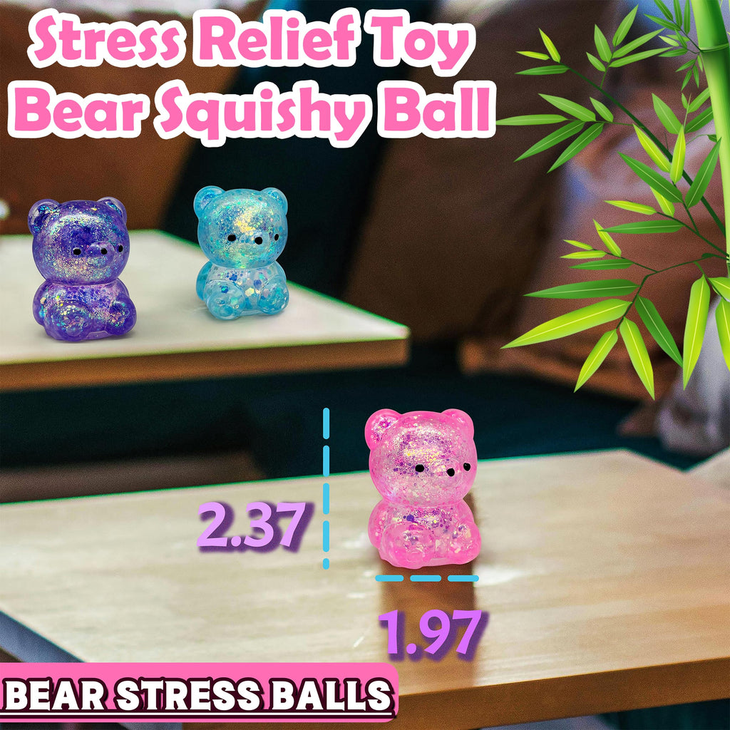 ZTATU Gummy Bear Squishy Fidget Toy – Soft TPR Stress Ball for Adults & Kids, Sensory Squeeze Toy, Party Favors