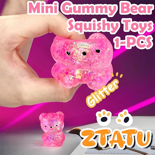 ZTATU Gummy Bear Squishy Fidget Toy – Soft TPR Stress Ball for Adults & Kids, Sensory Squeeze Toy, Party Favors