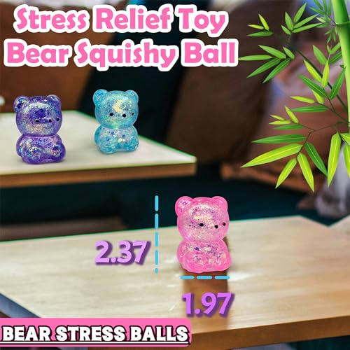 ZTATU Gummy Bear Squishy Fidget Toy – Soft TPR Stress Ball for Adults & Kids, Sensory Squeeze Toy, Party Favors