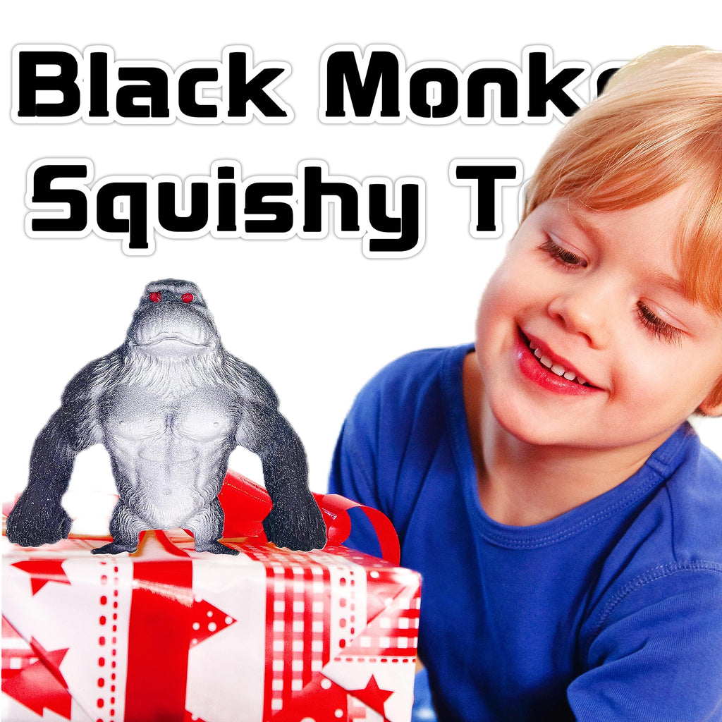 ZTATU Squishy Monkey Stress Ball – 1-Pack Black Fidget Toy for Sensory Play and Anxiety Relief