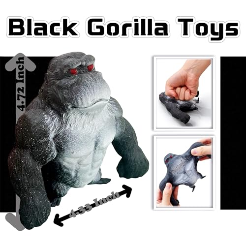 ZTATU Squishy Monkey Stress Ball – 1-Pack Black Fidget Toy for Sensory Play and Anxiety Relief