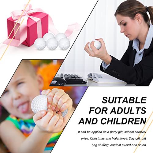 Zubebe Mini Golf Stress Balls (8 Pack) - 2.5 Inch PU Foam Squeeze Toys for Stress Relief, Party Favors, Gifts