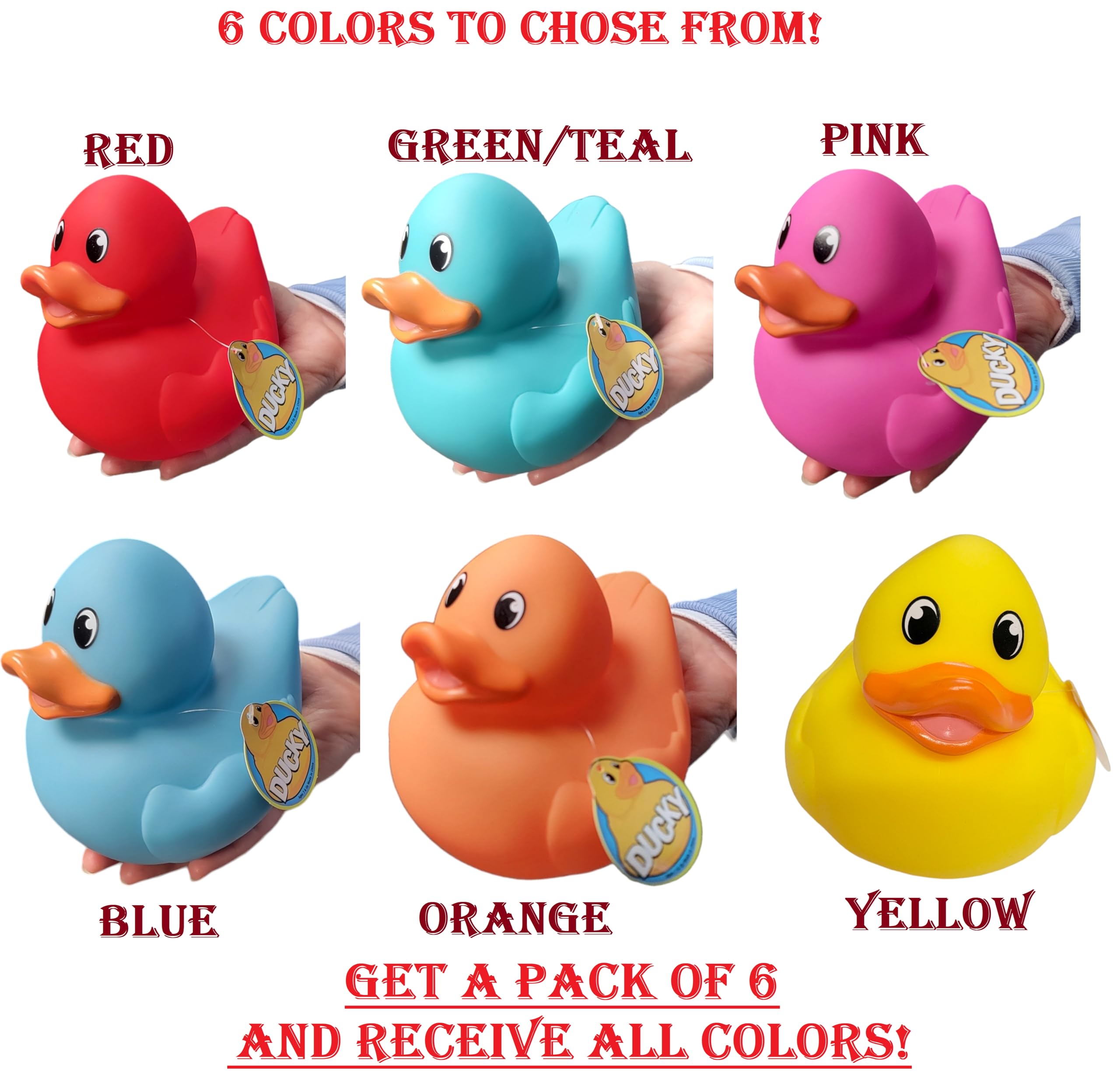Zugar Land Big Rubber Ducky (5.5 inch) – Pink Collectible for Jeep Ducking