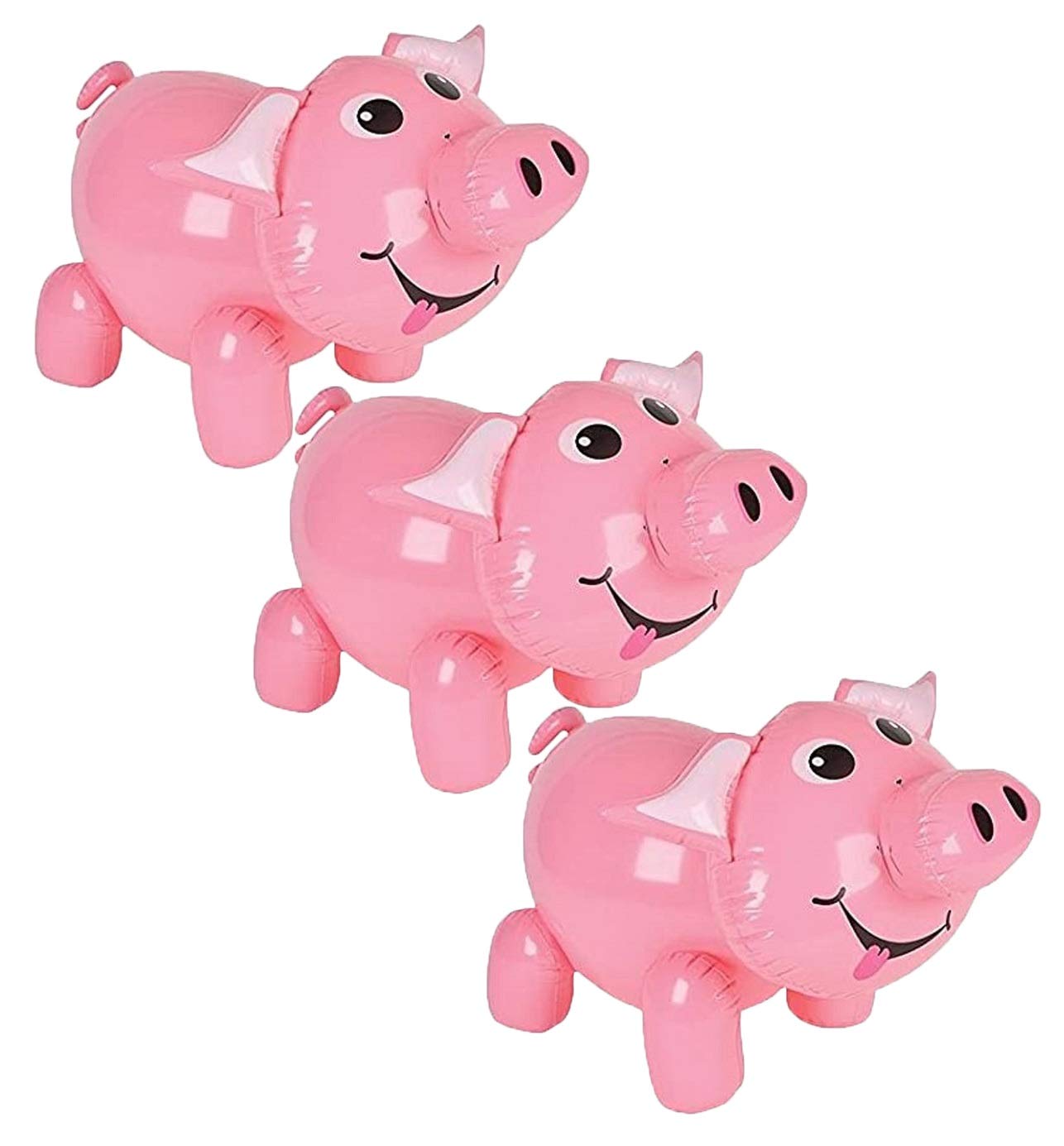 Zugar Land Large Inflatable Pink Pig (24") – Party Toy, Pool Float & Decoration