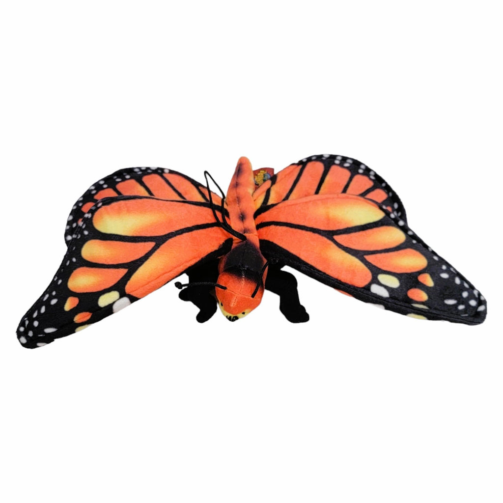 Zugar Land Plush Toy Butterfly - 11 Inch Soft Stuffed Animal, Orange Monarch or Blue Morpho with Double Wings