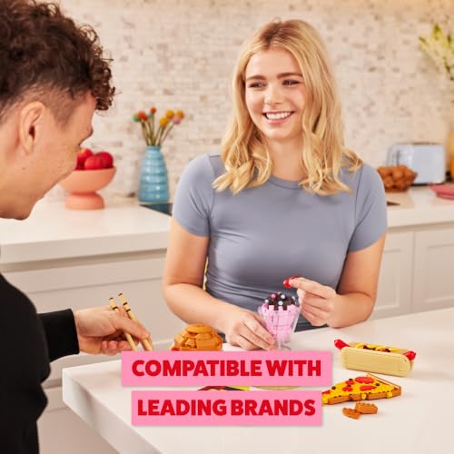 ZURU MAX Premium Snacks Hotdog Building Bricks Set – 200 Pieces, Compatible with Leading Brands