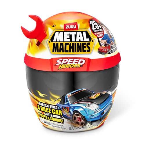 Zuru Metal Machines Speed Heroes Red: Build Your Own Custom Race Car with 20+ Surprises