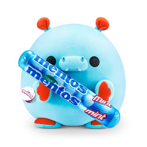 ZURU Snackles Super Sized Hippo Plush – 14 Inch Ultra Soft Stuffed Animal with Mentos Surprise
